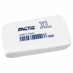Eraser FACTIS large XL (Spain), 68х39х19 mm, white, rectangular, synthetic rubber