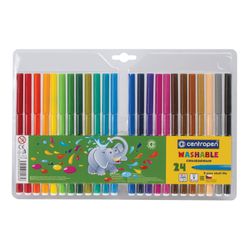Markers CENTROPEN "Elephants", 24 colors, washable, ventilated cap, Euro slot