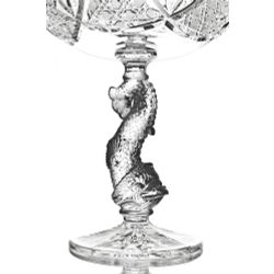 Гусевской Хрустальный завод / Crystal vase for fruit "Dragon" colorless