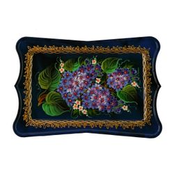 Сувениры из Н.Тагила / Souvenirs from N. Tagil / Tray "Panel. Lilac", 18x12.5 cm