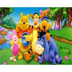 Опт-картина / Pintura por números 20x30 Winnie the Pooh y todos todos