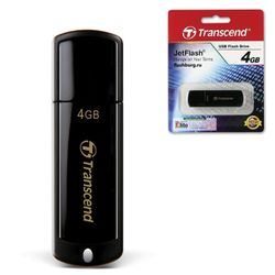 TRANSCEND / 4 GB Flash Drive, Jet Flash 350 Black, USB 2.0