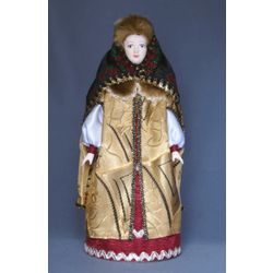 Потешный промысел / Porcelain souvenir doll "Hawthorn in smart winter clothes, 16-17 centuries"