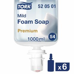 डिस्पोजेबल तरल साबुन-फोम कारतूस TORK (सिस्टम S4), नरम, 1 l