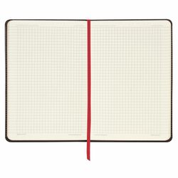 BRAUBERG  / Cuaderno "Office" símil cuero, 80 hojas A5 (148x218 mm), goma elástica, negro
