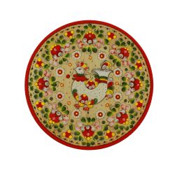 Беломорские узоры / Plate wooden "Onega painting" 25 cm
