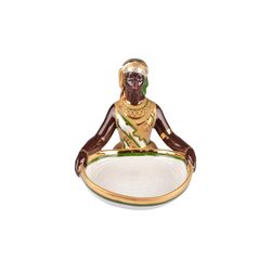 Дулёвский фарфор / Sculpture "Black woman with a vase for fruit", author Chechulina GD, category 1