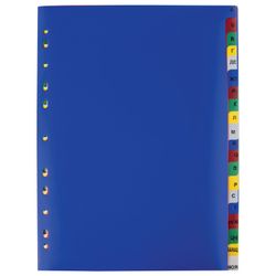 Intercalaire plastique OFFISMAG, A4, 20 feuilles, alphabétique A-Z, table des matières, couleur, RUSSIE