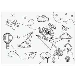 ЮНЛАНДИЯ / Sketchbook "Flight" (2 types), 202x285 mm, 20 sheets of A4, staple, cardboard cover, with coloring