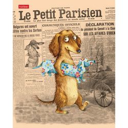 HATBER / Notebook А5, 48 sh., Bracket, cage, cardboard cover, Dachshund LIFE / 10 pcs.