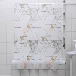 Доляна / Doliana / Curtain for the bathroom "Geometry", 180 × 180 cm, EVA
