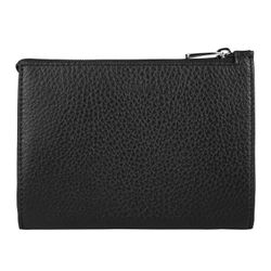 Purse women's FABULA, 133х97 mm, genuine leather, zipper, black