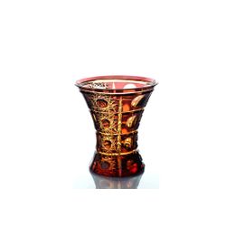 Гусевской Хрустальный завод / Crystal vase for flowers "Imperial" small amber-violet