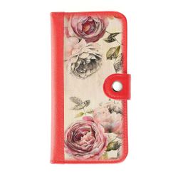 Clutch button combo mini Roses red