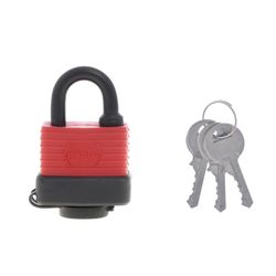 Castle padlock all-weather, width 50 mm, steel, arch d-9 mm, English, 3 keys, MATRIX