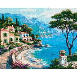 Опт-картина / Diamond mosaic, 40x50, square rhinestones South town