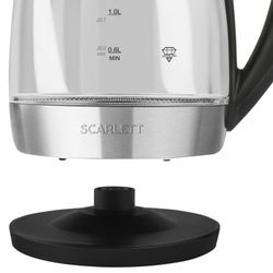 KETTLE SCARLETT SC-EK27G89, 1.7 litres, 2200 w, closed heating element, glass, black