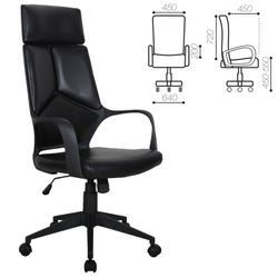 Sedia da ufficio BRABIX PREMIUM "Prime EX-515", ecopelle, nero