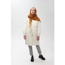 Оренбургский Пуховый Платок / Downy shawl triangular, brown / ecru
