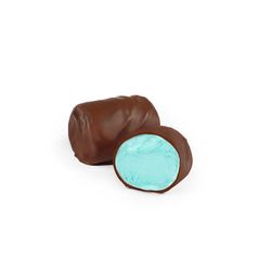 Box "Airy soufflé in dark chocolate with a telegram", the big blue