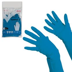 VILEDA / Household rubber gloves, multi-purpose, with cotton spraying, durable, size L (large)