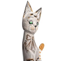 Decor and Gift / Wooden figurine "Cat" 50 cm
