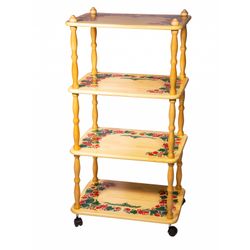 Золотая Хохлома / Wooden shelf, 4 tiers 1143x600x450 mm
