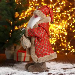 Зимнее волшебство / Doll "Santa Claus, in a red plaid coat with gifts"