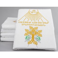 Vernissage of History / Armenian baptismal terry towel (gold)