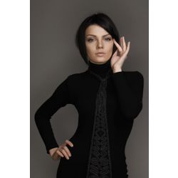 Снежинка / Snowflake / Women's lace tie with a floral pattern, coupling technique