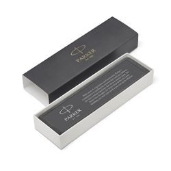 Ballpoint pen PARKER "Jotter Plastic CT" case, black, stainless steel, blue