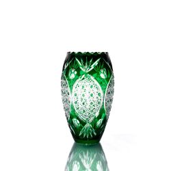 Гусевской Хрустальный завод / Crystal vase for flowers "Astra" small green