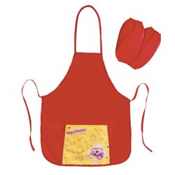 Apron for work and creative activities INLANDIA armbands, 44х55 cm, red