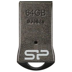SILICON POWER / Flash disk 64 GB, Touch T01, USB 2.0, metal case, black