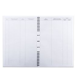 Fire safety briefing log, 50 sheets, A4, 204 x290 mm, comb, cardboard