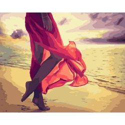 Опт-картина / Painting by numbers 40x50 Walk along the shore