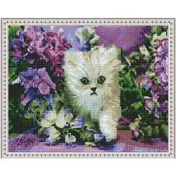 Опт-картина / Diamond mosaic 40x50, round rhinestones Meeting with the unknown