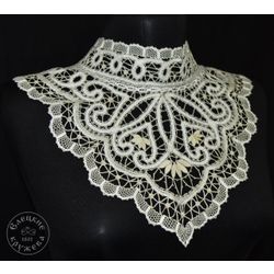 Елецкие кружева / Yelets lace / Women's lace shirt with collar