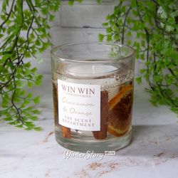Kaemingk / Scented candle in glass Win Collection - Orange and Cinnamon 9 cm