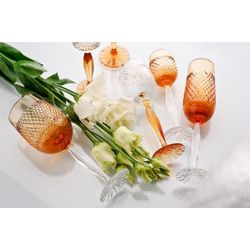 Гусевской Хрустальный завод / A set of crystal glasses "Valencia" amber on a colorless stem 6 pieces