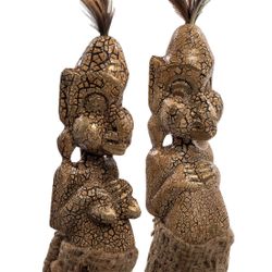 Decor and Gift / Wooden figurine "Asmat beige" 20 cm