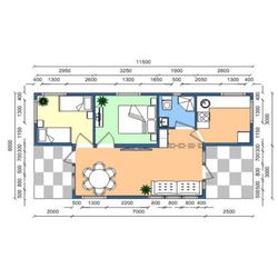 Frame country home Dijon 1 option, the project 328, Prod