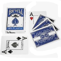 GamesDealer / Cartões "Bicicleta Prestige Rider 100% Plástico Jumbo vermelho / azul"