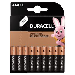 DURACELL / Batteries Basic, AAA (LR03, 24A) alkaline little fingers, SET 18 pcs. in blister