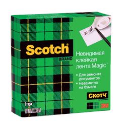 Stationery adhesive tape 19 mm x 33 m, invisible, matte, SCOTCH "Magic"