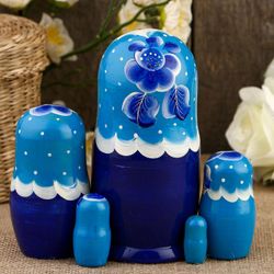 Сималенд / Matryoshka "Flowers", 5 dolls