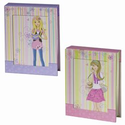 BRAUBERG / Notebook "Girl" SMALL FORMAT 56 sheets A6, 120x160 mm, hardcover, metal lock, sequins, photo frame, line
