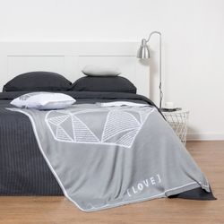 Этель / Knitted blanket Heart, size 110x140 cm, 100% polyester