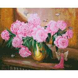 Опт-картина / mosaico de diamantes, 40 x 50, strass quadrado Flores