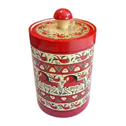 Беломорские узоры / Wooden barrel "Mezen painting" 20 cm